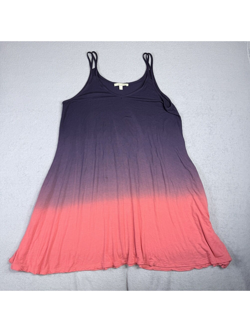 Sandiva Women's Purple Orange Mini Dress Size Large With Pockets